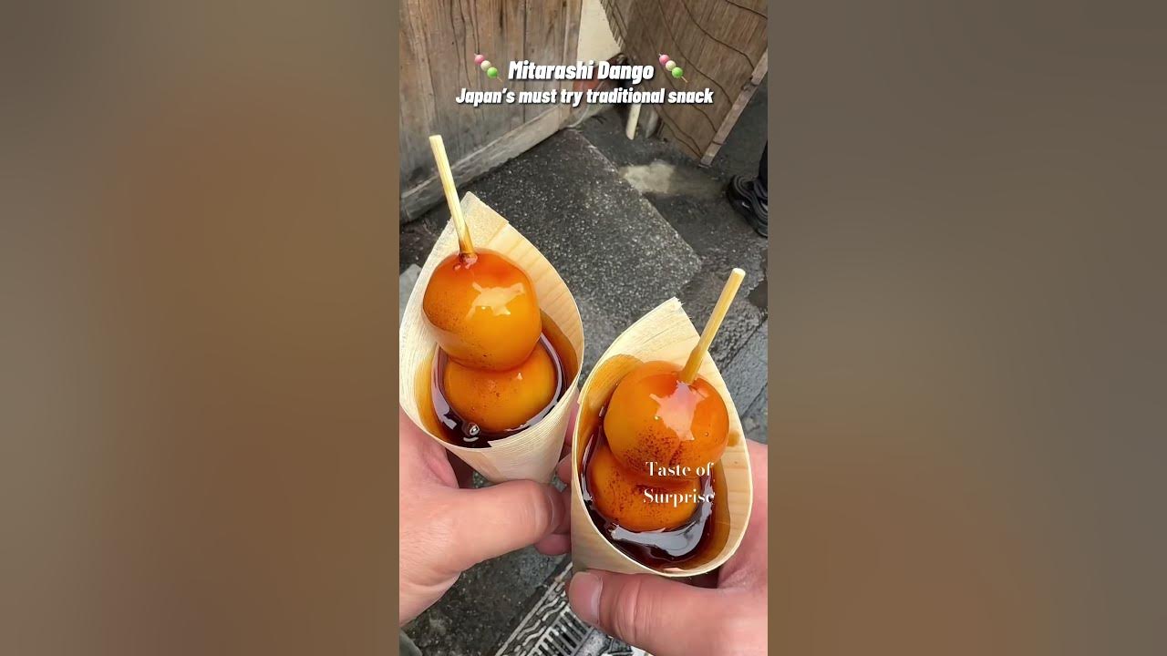 Japan’s must try snacks - mitarashi dango at Kyoto #dango #ricedumpling #japanfood #treats #fyp