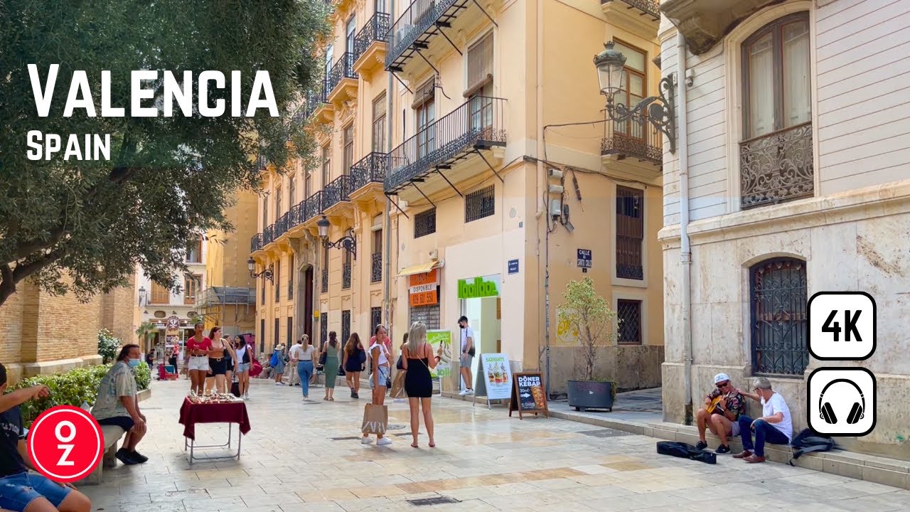 Barcelona, España | VALENCIA | Paseo Urbano de Verano 4K