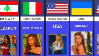 Most Beautiful Porn Actress From Different Countries