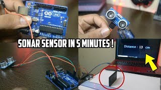 [HINDI] Make An Ultrasonic Distance Sensor Using Arduino In Under 5 Minutes! Easy Arduino Project