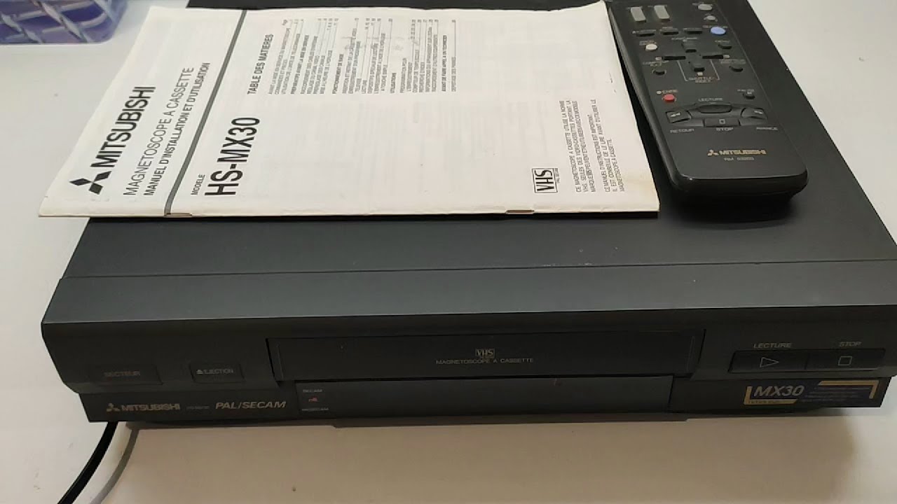 Réparation magnétoscope VHS Mitsubishi HS-MX30 de 1995 : courroies fondu au  programme ! 