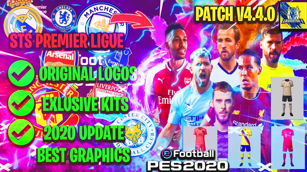 PES 2020 Mobile PREMIER LEAGUE Patch V4.4.0 full licensed 😱 Logos and Kits UPDATE Best Graphics !!