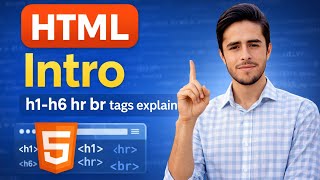 Day 1 HTML Tutorial - for Beginners in Urdu | Intro, h1-h6, p, br, hr #heading #paragraph #break #hr