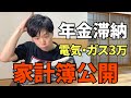 【年金滞納】これじゃ生活できない電気ガス代┃家計簿公開┃節約貯金なんて夢【元無職/フリーター/うつ】