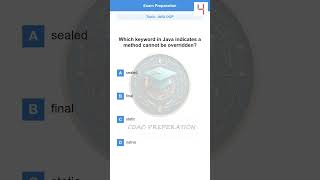 Java 63 | GATE CDAC CCAT CCEE | OOP Mastery #quiz #exam #education #cdacccat #cdac #cdacpreparation