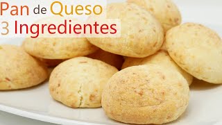 PAN de QUESO con solo 3 INGREDIENTES (SIN GLUTEN,SIN HARINA, SIN HUEVO, SIN ACEITE)😍🧀🥖