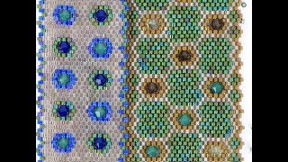 Bead Weaving Tutorial: Adding 4mm Bicones into Flat Peyote Stitch