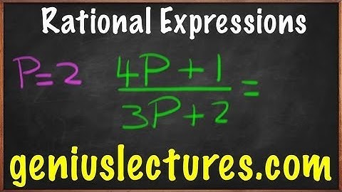 How to evaluate rational expressions by plug in values