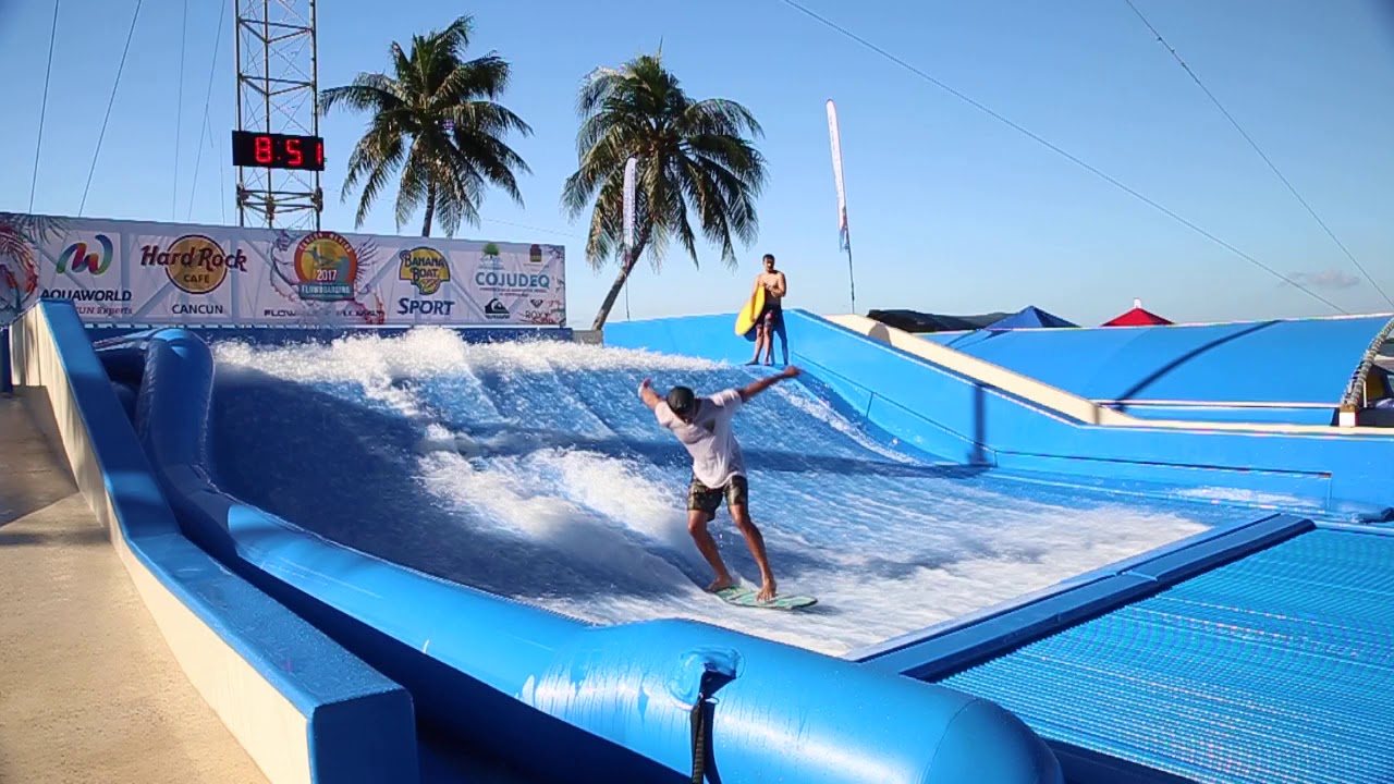 Aqua World Cancun FlowRider Surf Machine WFC Sean Silveira Nick Nguyen