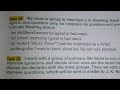 شرح دروس وحلول تمارين الكتاب المدرسي لغة انجليزية لرابعة متوسط الصفحة 61مع كتابة الرسالة لj KRowling 