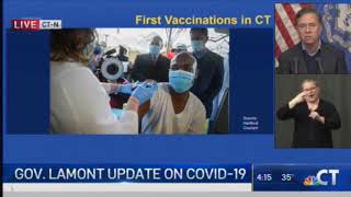 Gov. Lamont On COVID-19 Vaccine Arriving at Hartford Hospital