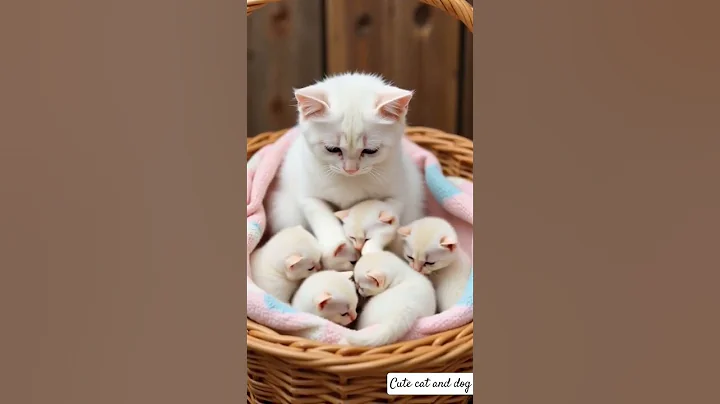 Video 9551881: kittens cute mother, cat cute dog, cutecat, catlover