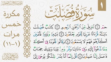 تثبيت الوجه الأول من سورة فصلت| مكررة خمس مرات