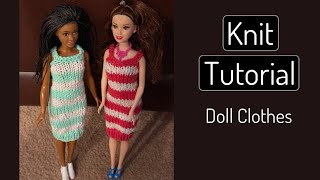Striped Knit Barbie Doll Dress