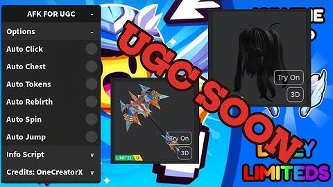 🖱️FREE UGC🖱️ Afk For UGC Script OP 🎉 | AUTO CLICK | AUTO JUMP | AUTO CHEST | AUTO TOKEN