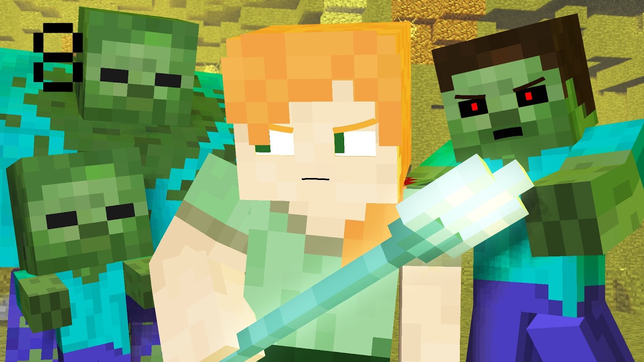 Steve & Alex Ep 8 [ The Mutant Zombie ] - Minecraft Animation