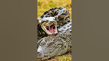Crocodile vs Python – Deadly Swamp Showdown | Epic Wildlife Battle  #python #animalbattle