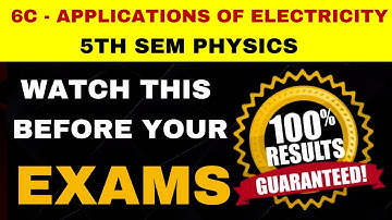 5th sem Physics  6C  Imps with answers PDF |  APPLICATIONS OF ELECTRICITY imps with answers | Telugu