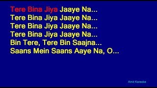 Tere Bina Jiya Jaaye Na - Lata Mangeshkar Hindi Full Karaoke with Lyrics chords