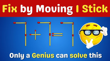 Matchstick Puzzel  | Fix The Equation By Moving 1 Stick | Improve IQ #matchstick #puzzle #quiz