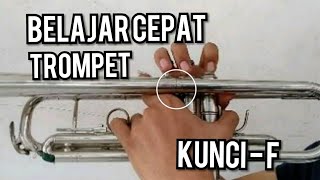 Belajar dengan cepat terompet chord F | nottunevlog