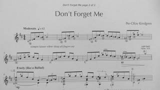 Don't forget me (by Per-Olov Kindgren) chords