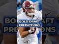 BOLD 2026 NFL Draft Predictions! #nfl #nfldraft #shorts