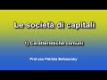 Le societ di capitali 1 caratteristiche comuni