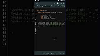 Quais os tipos de dados primitivos em java ? #shorts