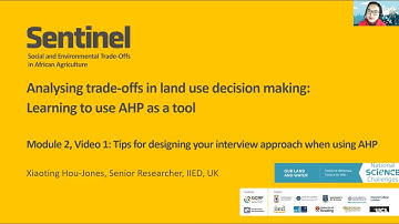 Module 2, Video 1 - Analysing trade-offs in land use decision making: learning to use AHP as a tool.