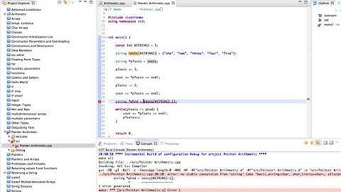 C++Tutorial for Beginners 40   Pointer Arithmetic; Adding, Subtracting and Comparing Pointers
