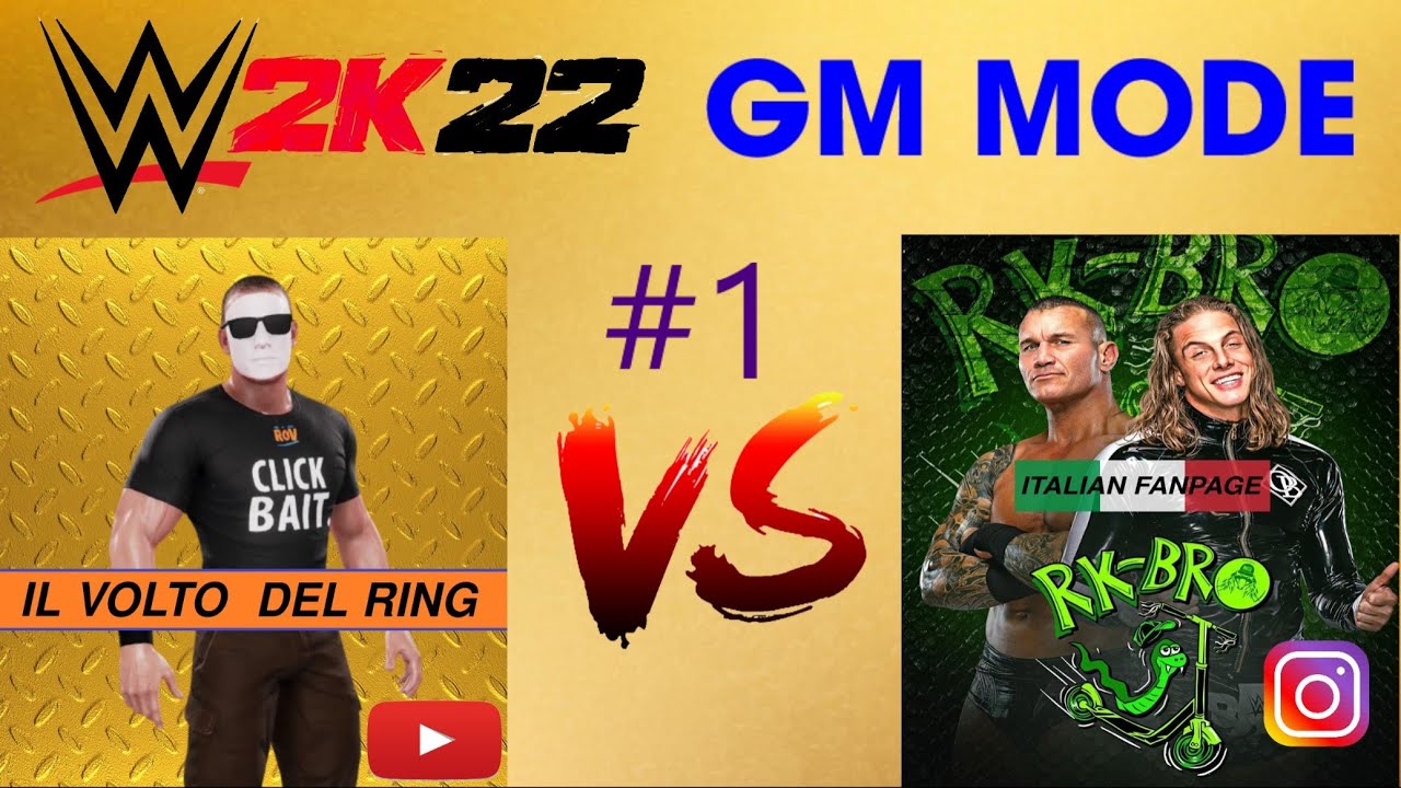 VOLTO VS EDITOR WWE 2K22 GM MODE ITA EPISODIO 1 PS5 GAMEPLAY YouTube