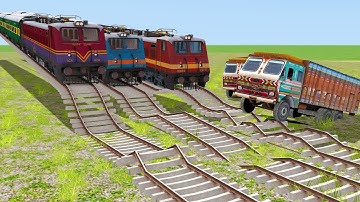 3 TRAINS RUNNING ON RISKY RAILWAY TRACKS | Most Dangerous Railroad Tracks | Train Simulator 2022