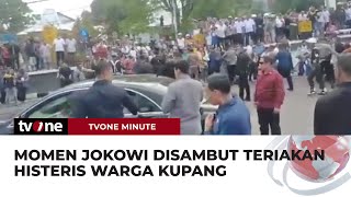 Detik-detik Warga Kupang Histeris Sambut Kedatangan Presiden Jokowi | tvOne Minute