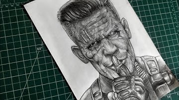 Cable from Deadpool 2 : Sketch of Josh Brolin