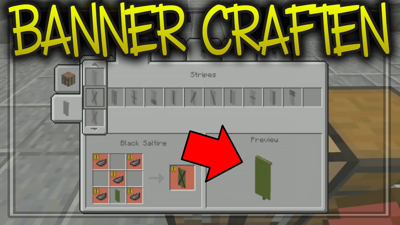 Das Neue Banner Crafting Menu Review Minecraft Konsole Youtube