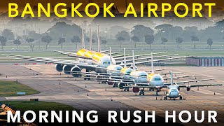 BANGKOK SUVARNABHUMI AIRPORT - Morning RUSH HOUR | Plane Spotting