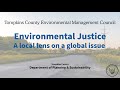 Environmental Justice – A local lens on a global issue