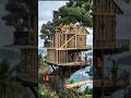 Building a tree house🏡😱😳 #shorts #public #viral #trending
