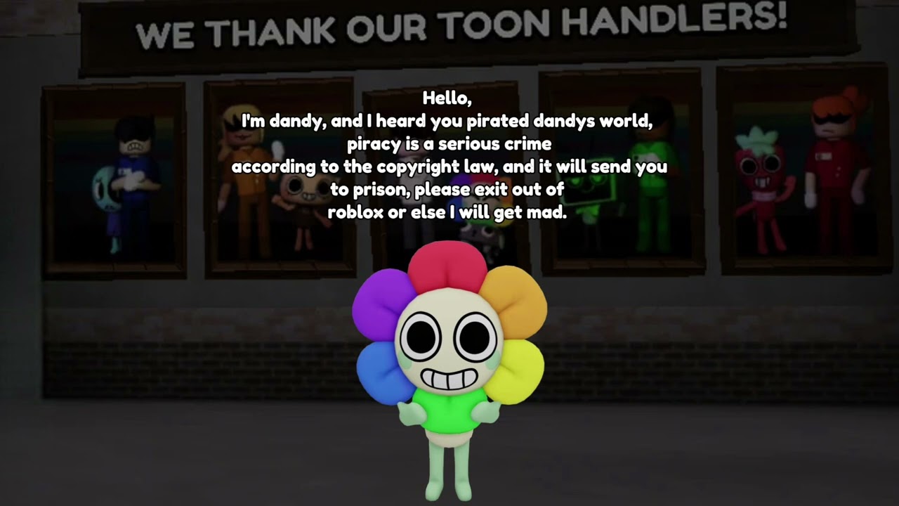 (fake) Dandys World Anti-Piracy Screen