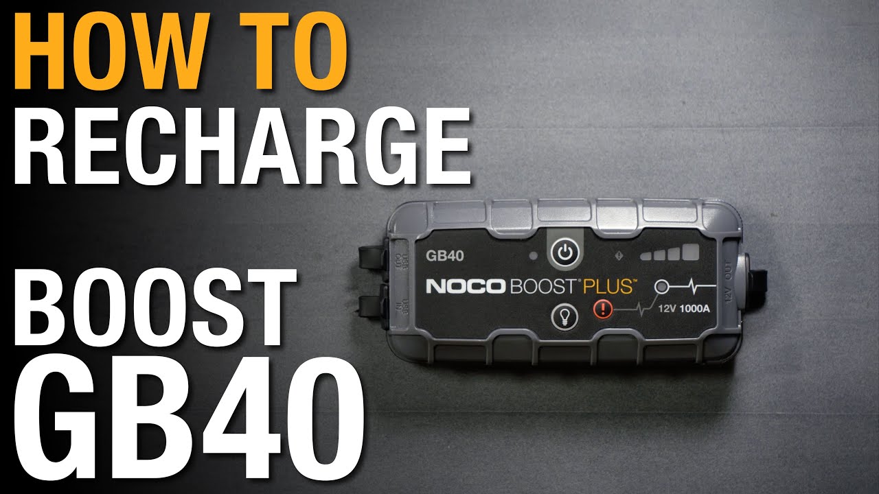How to recharge your NOCO Boost GB40 