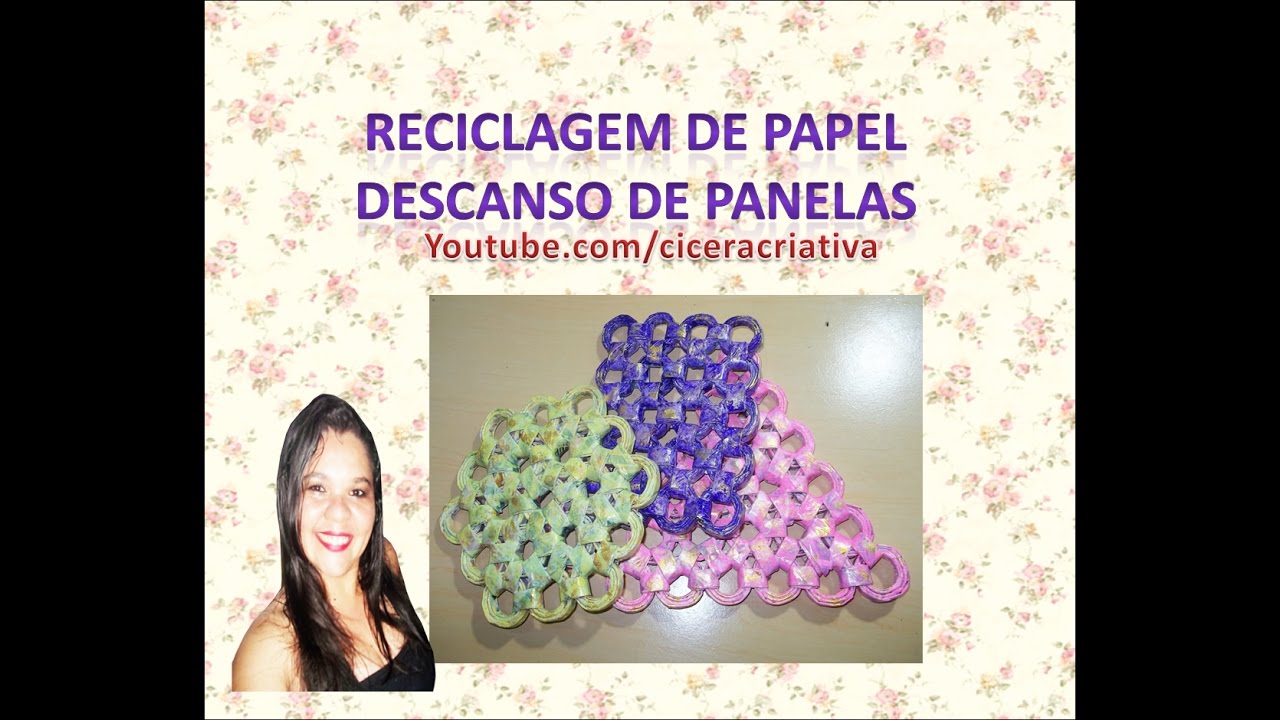 Descanso de panelas feito de papel | Reciclagem de papel | Cicera Criativa