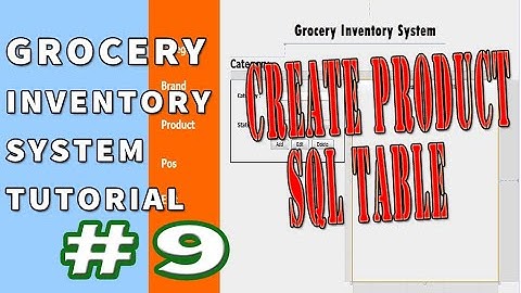 Java Netbeans Inventory System (POS) 9 Create Product SQL Table TAGALOG