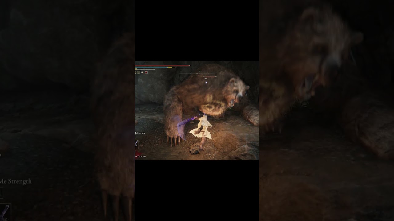 How to CHEESE the OP Giant Bear in the DragonBarrow Cave? -Elden Ring 