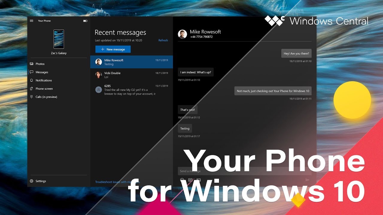 This Is Your Phone For Windows 10 Sync Your Android To Your Pc