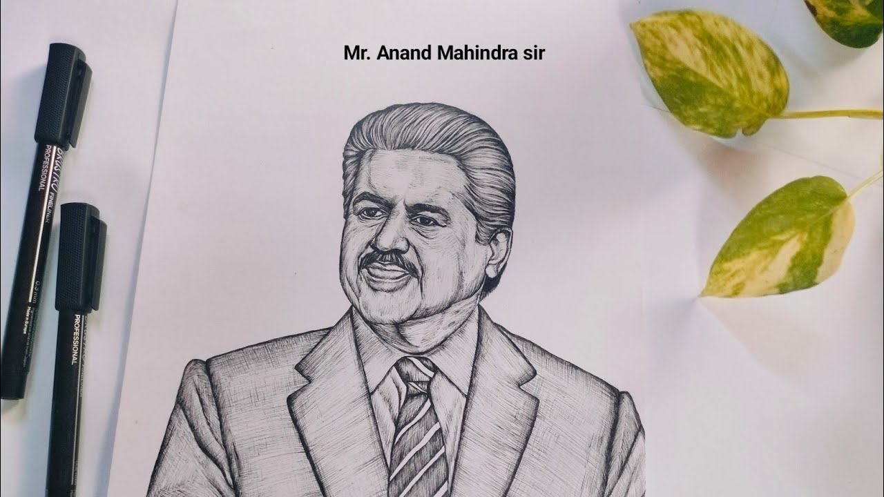 Mr. Anand Mahindra | How to draw sketch | Anand Mahindra sketch drawing ...