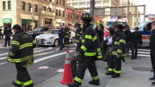(READ DESCRIPTION) - PREVIEW OF FDNY & NYPD ESU OPERATING ON SCENE OF A T-BONE MVA WITH A ROLLOVER.
