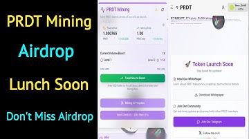 PRDT Mining Airdrop || Prdt Finance New Mining Airdrop || Prdt Finance Mining app