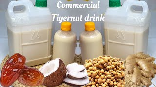 COMMERCIAL TIGERNUT DRINK RECIPE| HOW TO MAKE KUNU AYA | long lasting Tigernut drink