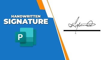 How to add handwritten signature in publisher